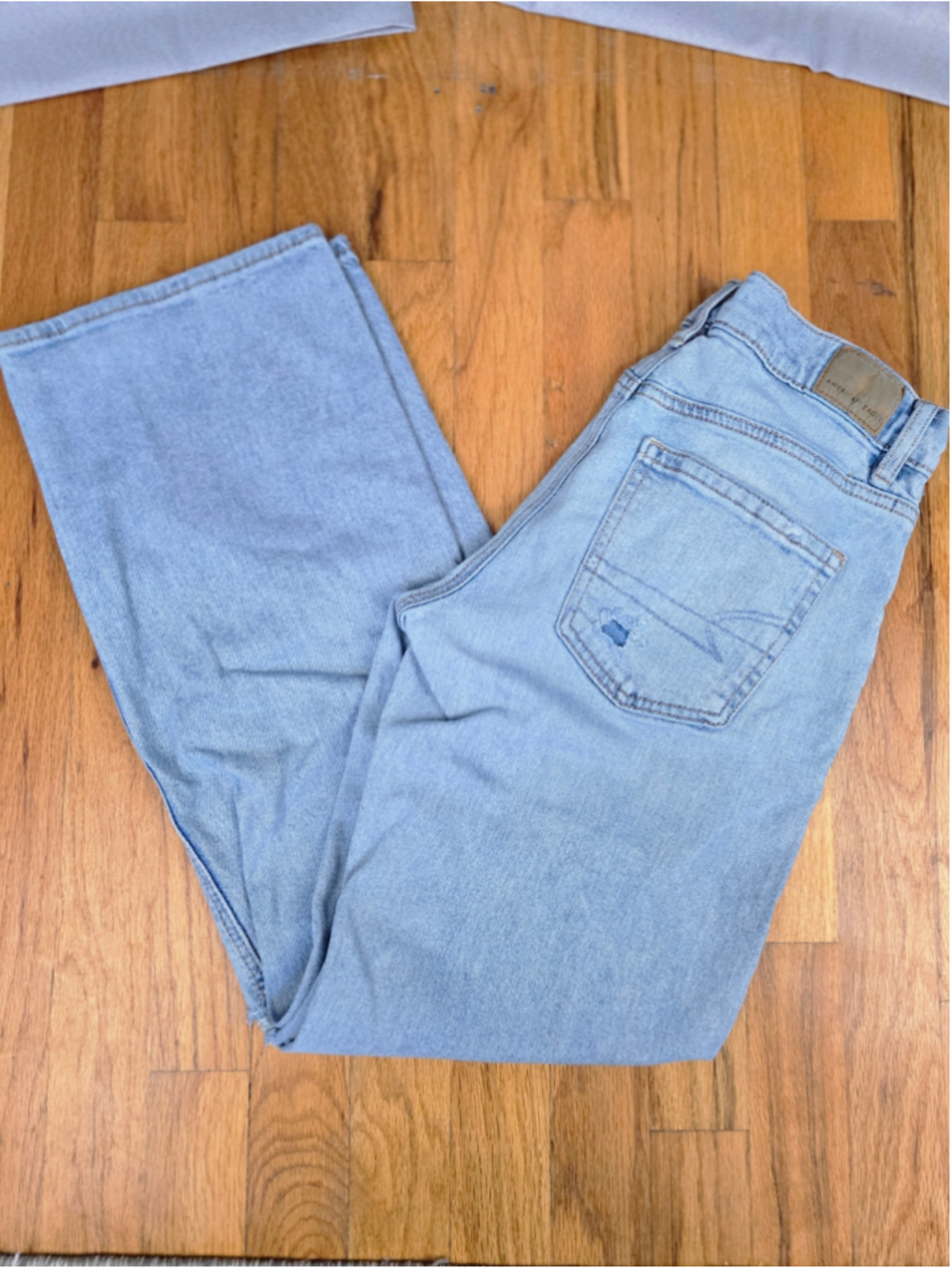 Women's American Eagle Stovepipe Wide Leg Jeans Size 0 Light Blue